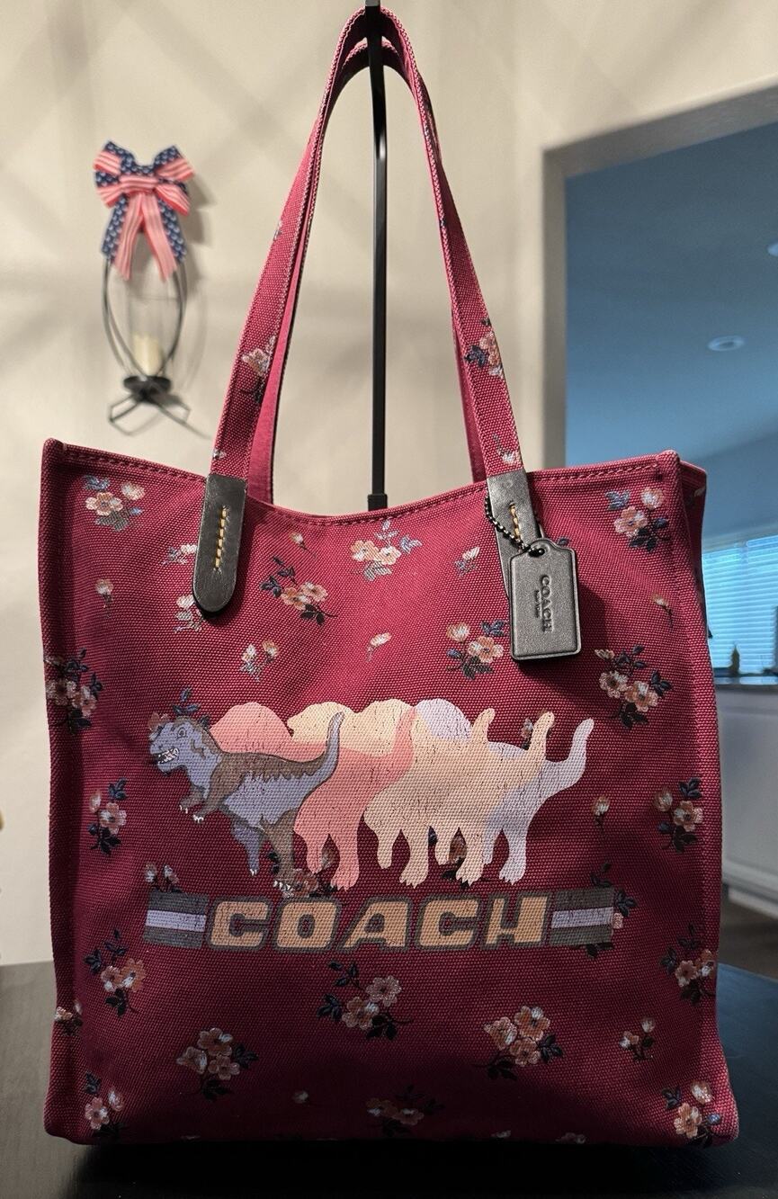 Coach Shadow Rexy Canvas Tote Bag Rare!